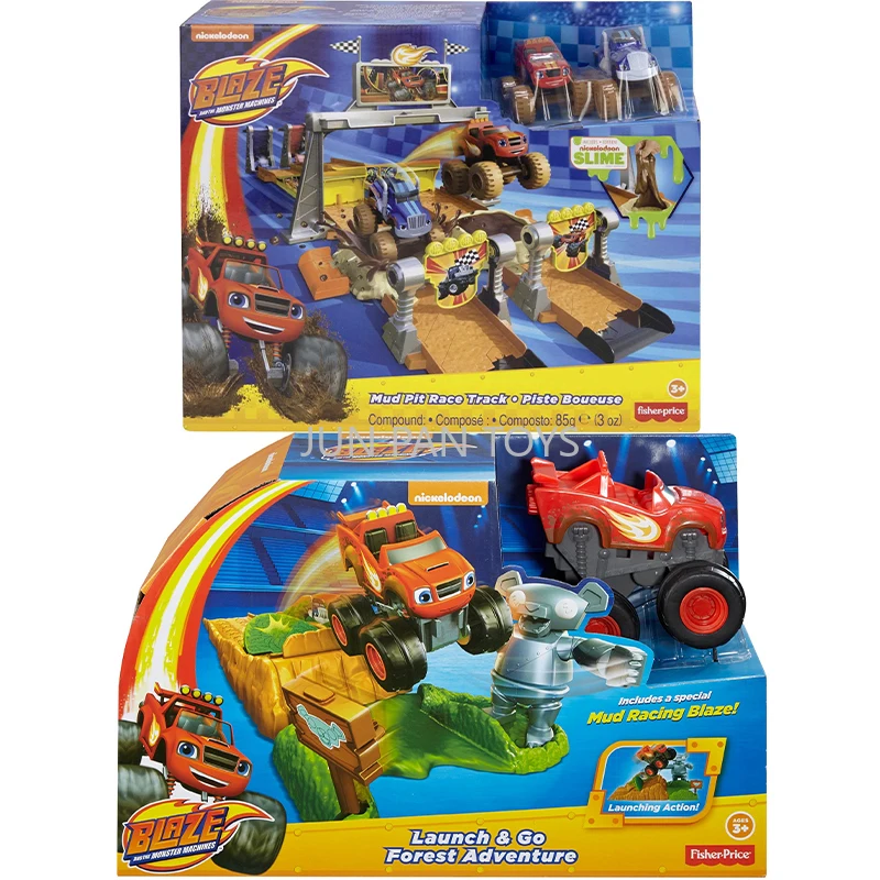

Blaze and The Monster Machines Toy Cars Playset Mud Pit Race Track Piste Boueuse Launch Go Forest Adventure Hot Wheels Trucks