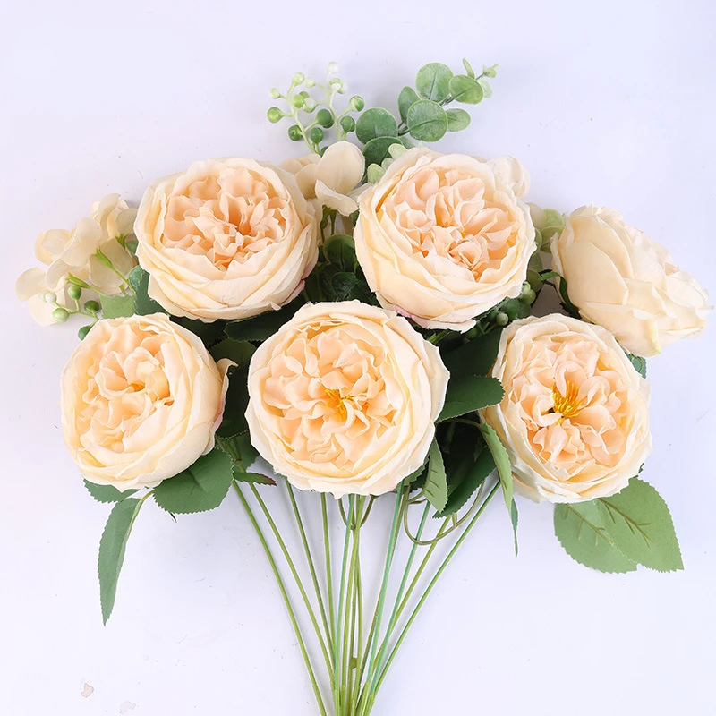 

Свадебные искусственные цветы, шелковые розы Mansa, искусственный цветок, фиолетовая Роза, украшение для аудитории, цветочный букет