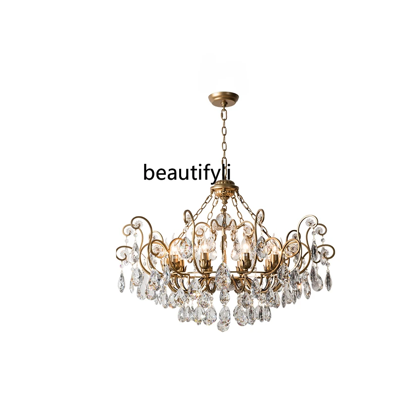 American Style Chandelier Living Room Post-Modern Creative Designer Light Luxury Model Room Bedroom Dining Room Crystal Lamp
American Style Chandelier Living Room Post-Modern Creative Designer Light Luxury Model Room Bedroom Dining Room Crystal Lamp