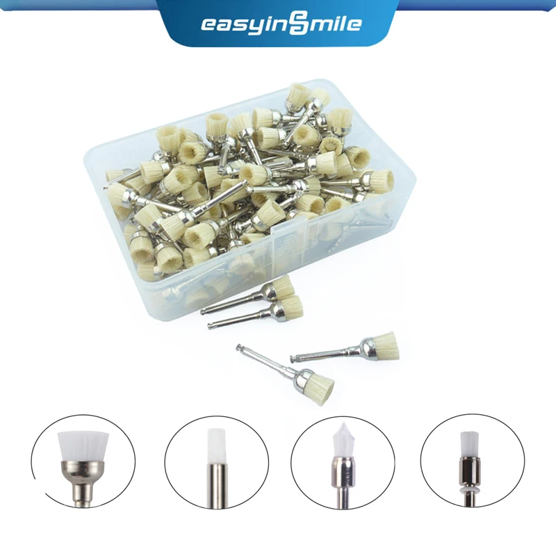 100pcs Dental Polish Brush Prophy Nylon Prophylaxis Brush for Contra-Angle Handpiece Flat Tapered Mane Cup
100pcs Dental Polish Brush Prophy Nylon Prophylaxis Brush for Contra-Angle Handpiece Flat Tapered Mane Cup