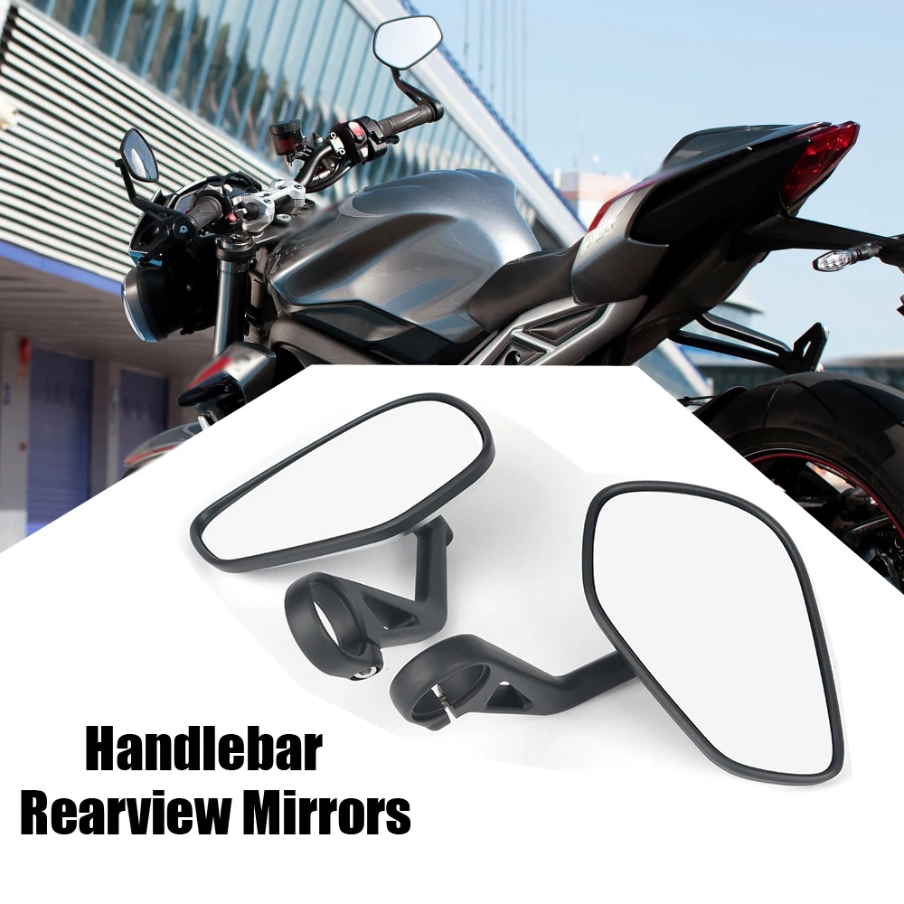 

For Rocket 3 Street Triple S 765 765RS 765R Speed Triple 1200RS 1200RR Motorcycle Handlebar Rearview Handle Bar End Mirror Kit