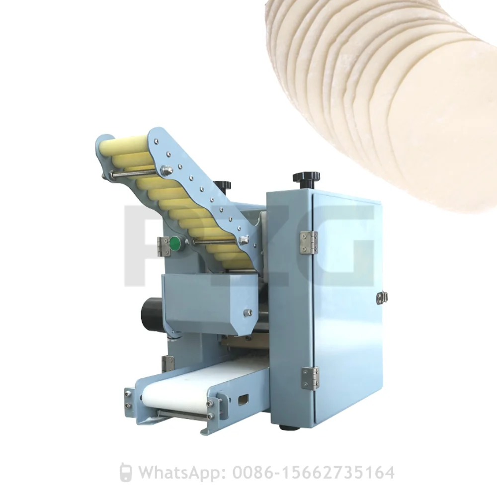 

Automatic Dumpling Wrapper Making Machine Steamed Bun Wrapper Spring Roll Skin Maker Crepe Tortilla Chapati Roti Machine