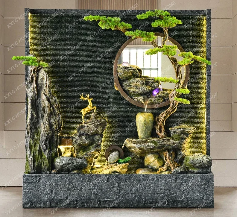 Water Curtain Wall Screen Fountain Large Floor Ornaments Hotel Lobby Entrance Decoration
Water Curtain Wall Screen Fountain Large Floor Ornaments Hotel Lobby Entrance Decoration