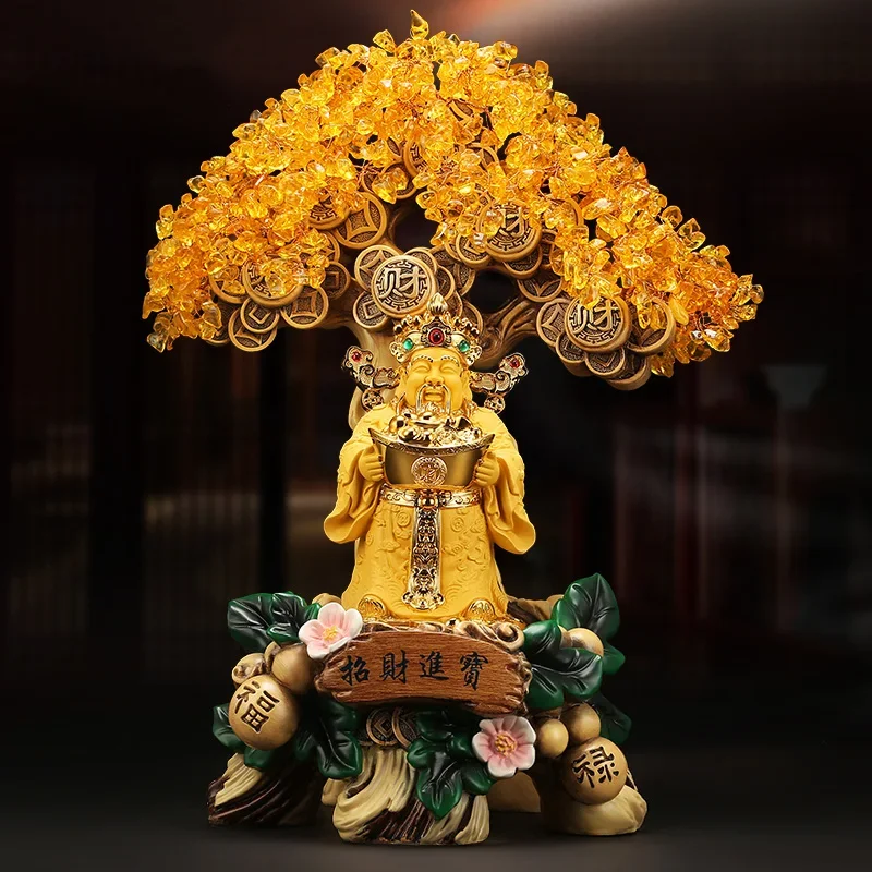 Modern Art God of Wealth Citrine Lucky Tree Ornament Resin Sculpture Rotatable Home Living Room Decoration Crafts
Modern Art God of Wealth Citrine Lucky Tree Ornament Resin Sculpture Rotatable Home Living Room Decoration Crafts