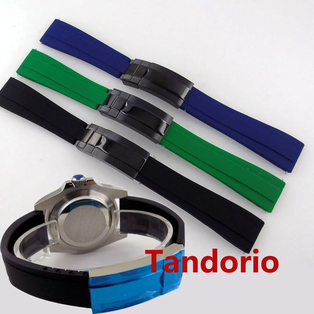 20mm New High Quality Black/Green/Blue Rubber Strap Fit 40mm Automatic Mens Watch Watch Accessorie Bracelet Rose Gold Buckle
20mm New High Quality Black/Green/Blue Rubber Strap Fit 40mm Automatic Mens Watch Watch Accessorie Bracelet Rose Gold Buckle