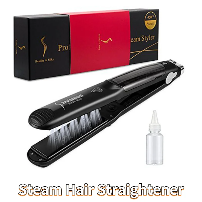 

Ceramic Steam Hair Straightener Professional Vapor Hair Flat Iron Seam Hair Straightening Steamer Iron Curler Hair Styling Tools