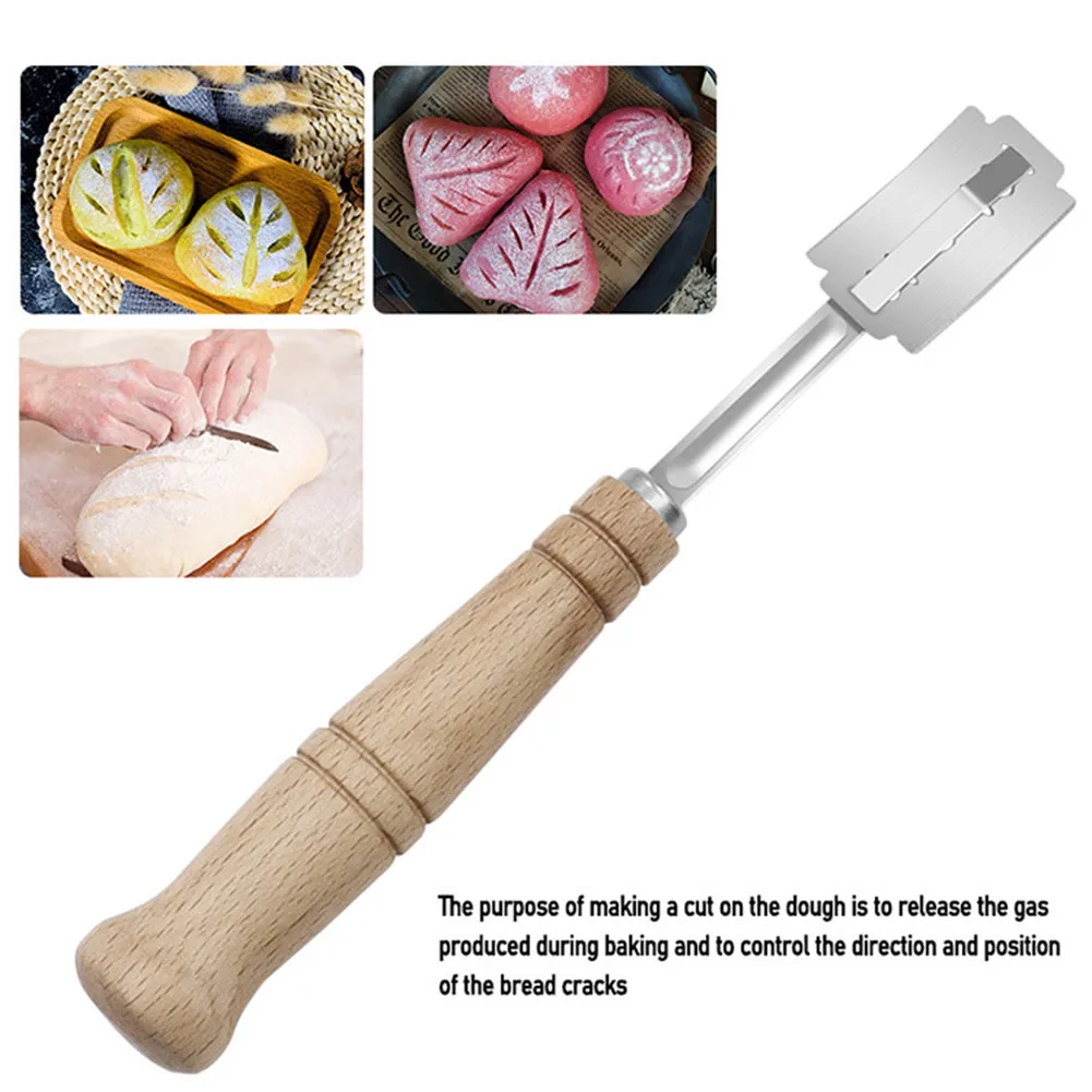 Cutter Tool Bread Lame Dough Bakers Razor Blade Wood Handle Accessories Bakeware Durable High Quality Practical
Cutter Tool Bread Lame Dough Bakers Razor Blade Wood Handle Accessories Bakeware Durable High Quality Practical