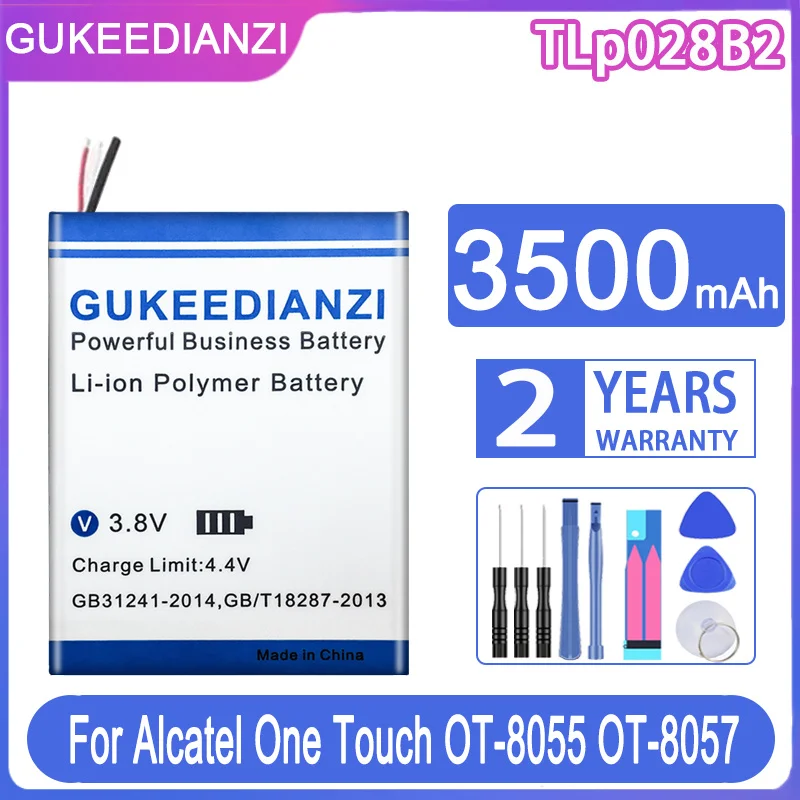 Запасная батарея GUKEEDIANZI TLp028B2 3500 мАч для Alcatel One Touch для TCL OT-8055 OT-8057
Запасная батарея GUKEEDIANZI TLp028B2 3500 мАч для Alcatel One Touch для TCL OT-8055 OT-8057