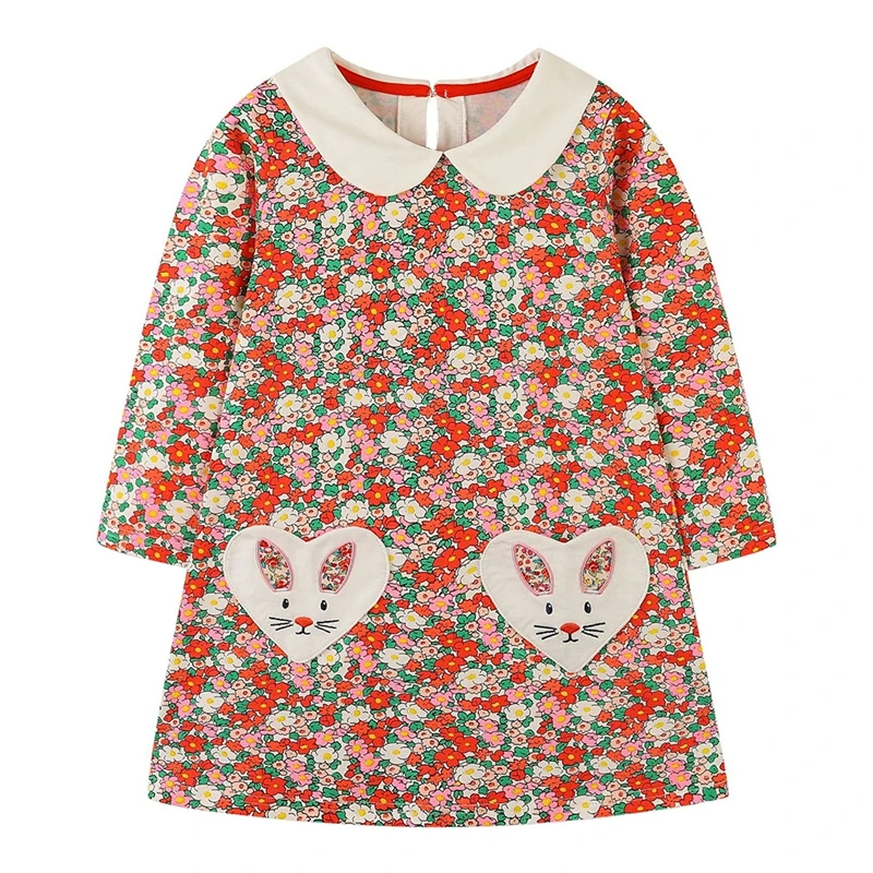 Autumn Children Dresses Cute Lapel Long Sleeve Flower Printed Dress Pocket Decorate Casual Kids Girls Clothes Costume 1-9Y
Autumn Children Dresses Cute Lapel Long Sleeve Flower Printed Dress Pocket Decorate Casual Kids Girls Clothes Costume 1-9Y