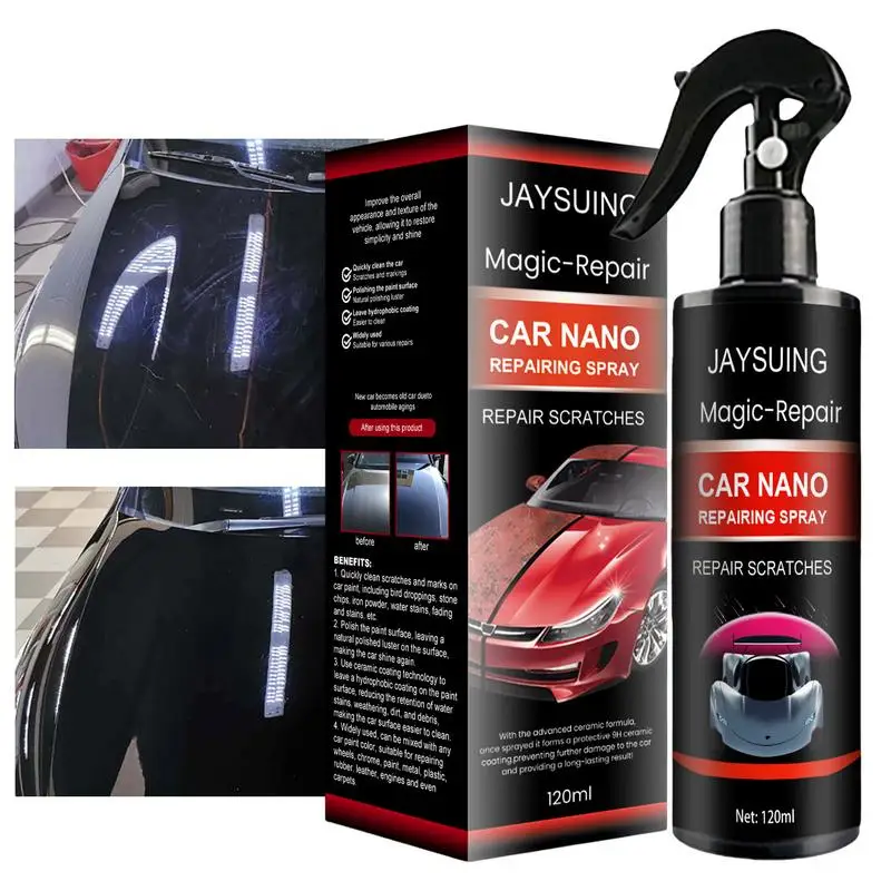 

Nano Scratch Repair Spray 120ml Ceramic Coating 3-in-1 Top Coat Paint Sealant Spary Multifunctional Rapid Ceramic Paint Sealant