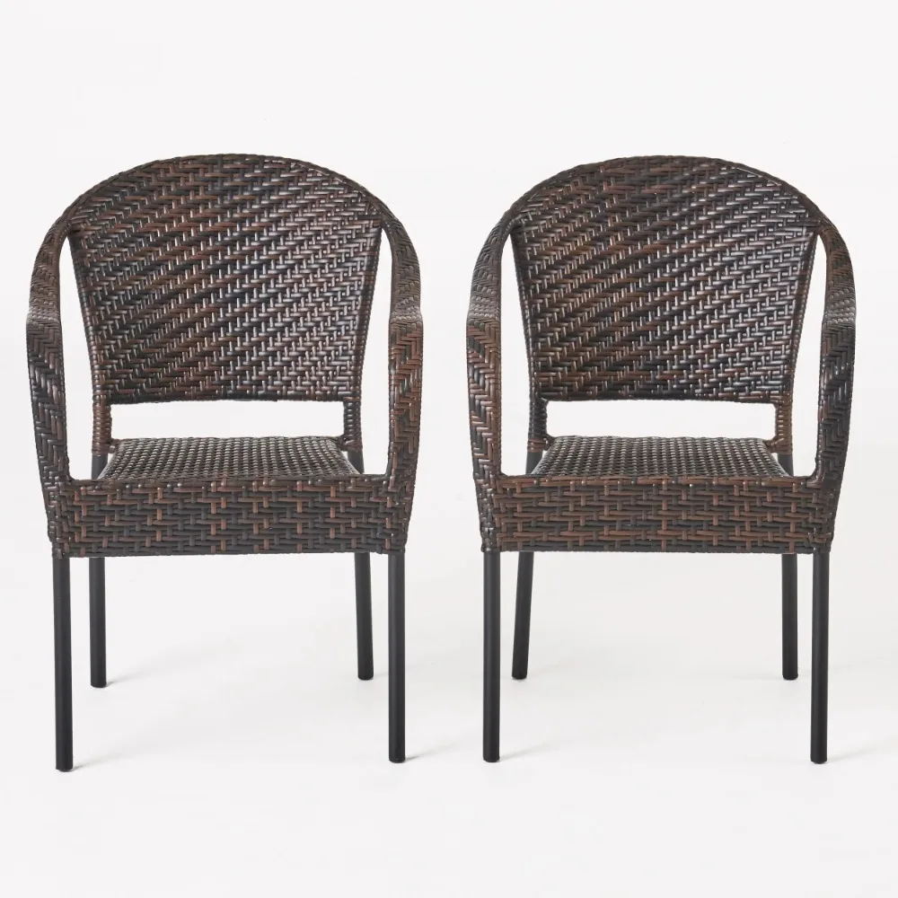 Outdoor Table Chair Set, Resin Outdoor Wicker Arm Chair Dark Brown Color Set of Two, Wicker Furniture Outdoor, Beach Chair
Outdoor Table Chair Set, Resin Outdoor Wicker Arm Chair Dark Brown Color Set of Two, Wicker Furniture Outdoor, Beach Chair