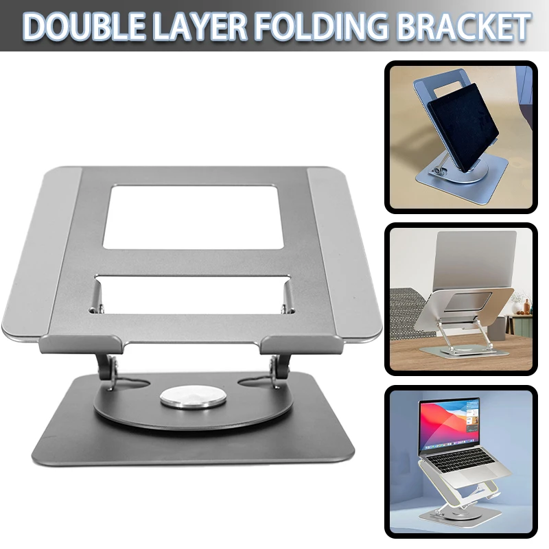 360 Degrees Rotating Foldable Aluminum Laptop Desk Stand Adjustable Height Laptop Riser 100% Brand New With High Quality
360 Degrees Rotating Foldable Aluminum Laptop Desk Stand Adjustable Height Laptop Riser 100% Brand New With High Quality