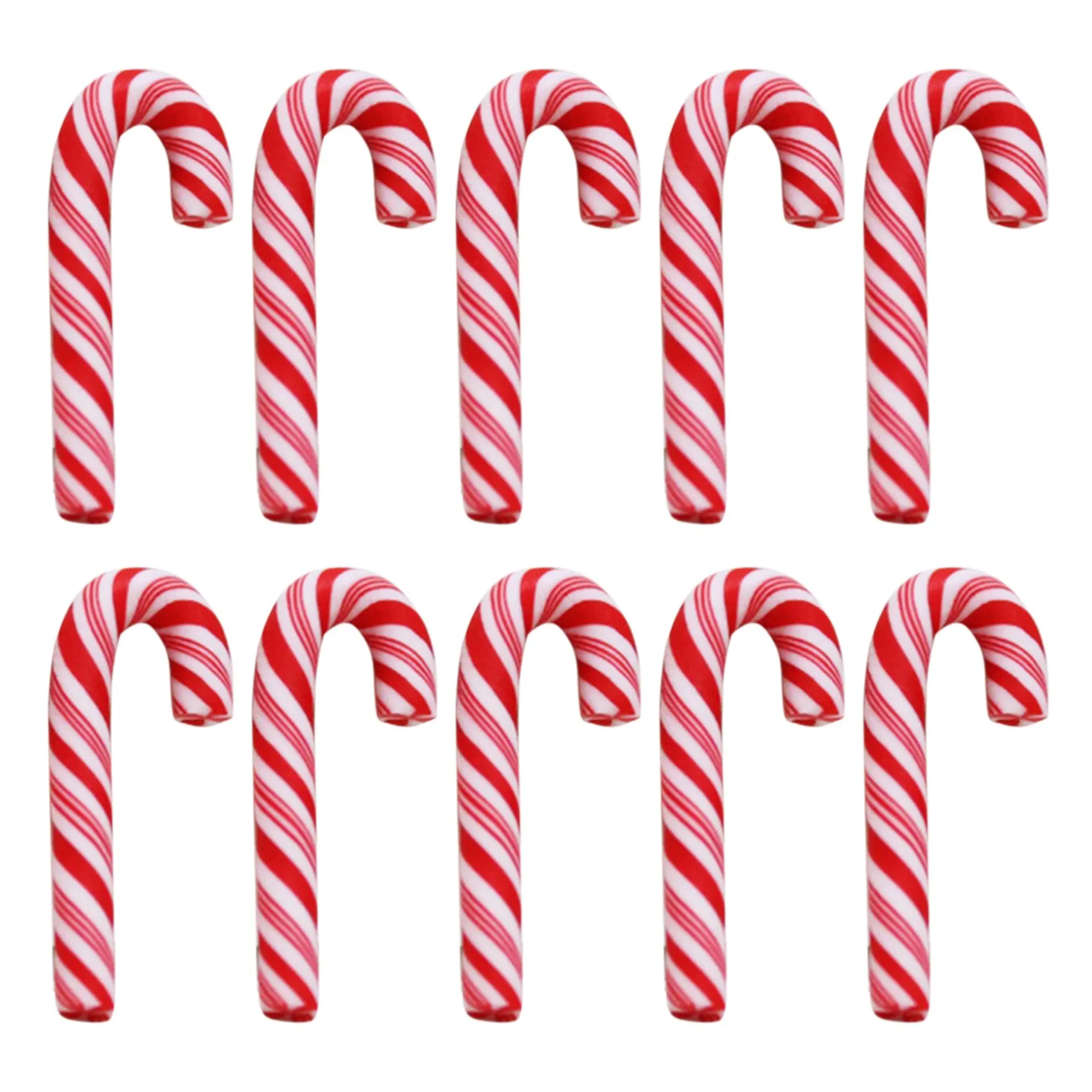 10PCS Christmas Red Cane Soft Pottery Jewelry Accessories New Year Candy Cane Home Decoration
10PCS Christmas Red Cane Soft Pottery Jewelry Accessories New Year Candy Cane Home Decoration