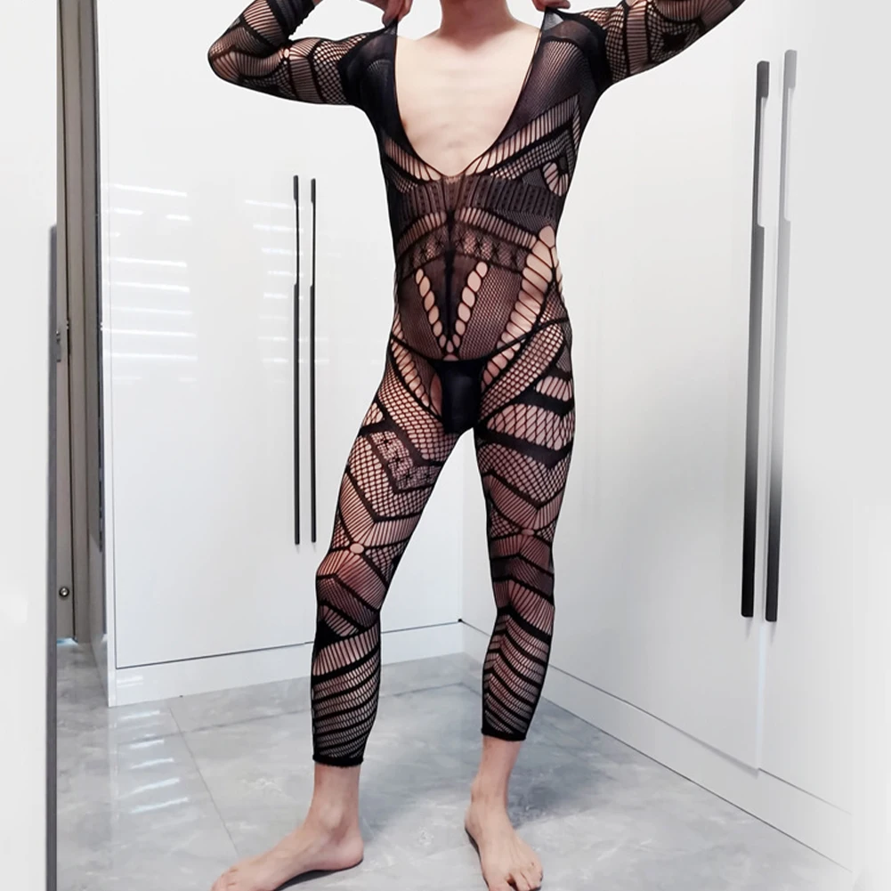 Fishnet Bodysuit Lingerie Mens Sissy Stockings See Through Mesh Hollow Bodysuit See Through Underwear Night Clubwear Costume
Fishnet Bodysuit Lingerie Mens Sissy Stockings See Through Mesh Hollow Bodysuit See Through Underwear Night Clubwear Costume