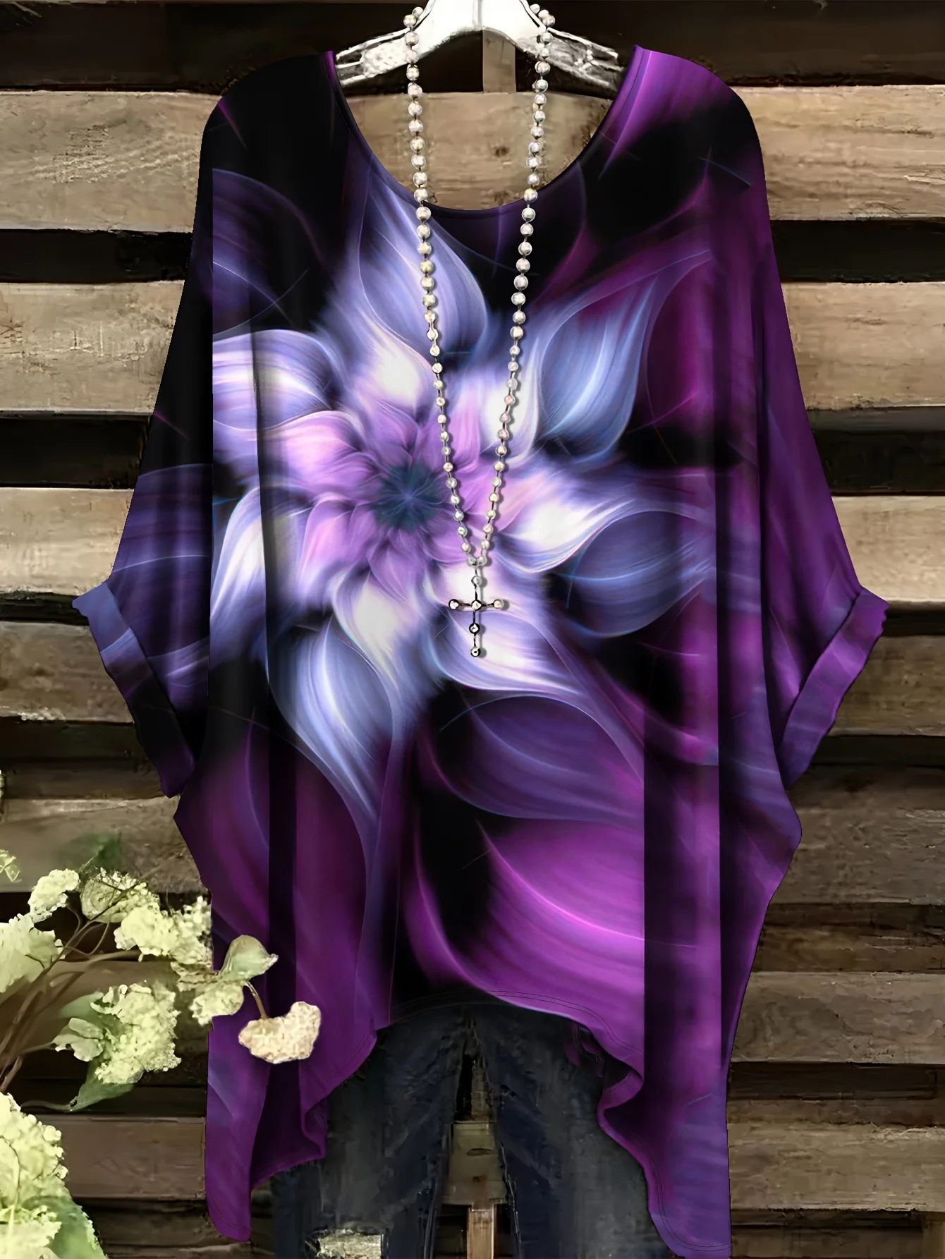 تي شيرت نسائي عصري بطباعة زهور عتيقة لعام 2026، بأكمام قصيرة وتصميم غير منتظم، ملابس نسائية فضفاضة وغير رسمية بمقاس كبير تي شيرت نسائي عصري بطباعة زهور عتيقة لعام 2026، بأكمام قصيرة وتصميم غير منتظم، ملابس نسائية فضفاضة وغير رسمية بمقاس كبير