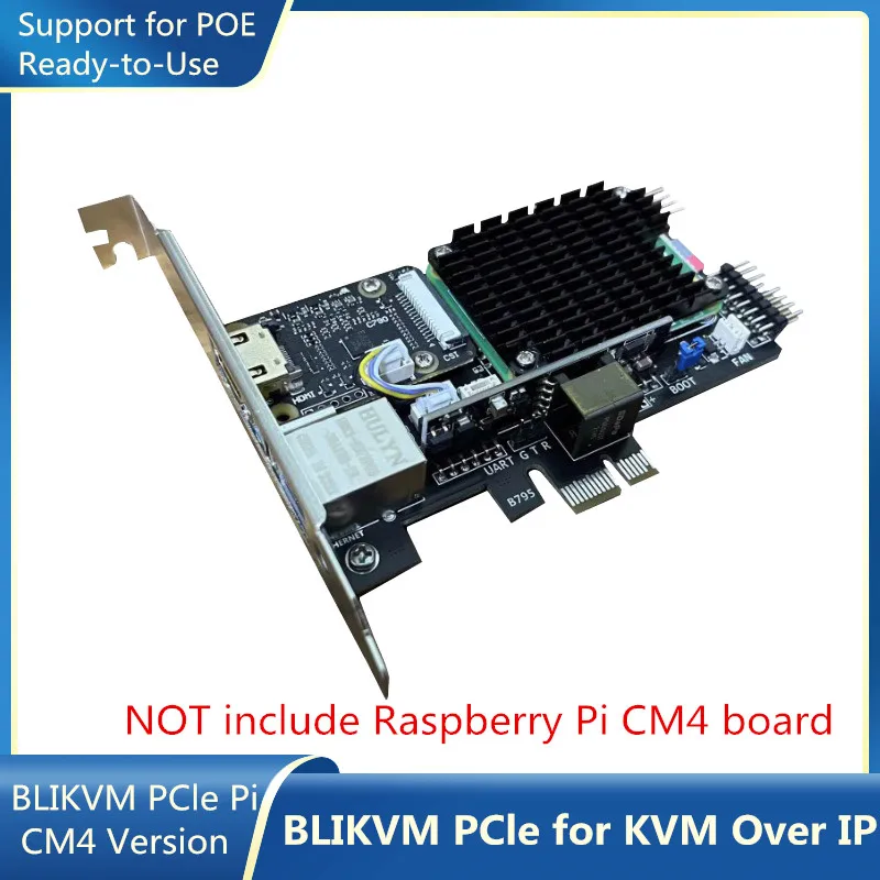 Blikvm PCIe, «KVM over IP», удаленное управление, сервер O & M с интерфейсом Poe HDMI CSI, совместим с Raspberry Pi CM4 PoE HDMI
Blikvm PCIe, «KVM over IP», удаленное управление, сервер O & M с интерфейсом Poe HDMI CSI, совместим с Raspberry Pi CM4 PoE HDMI
