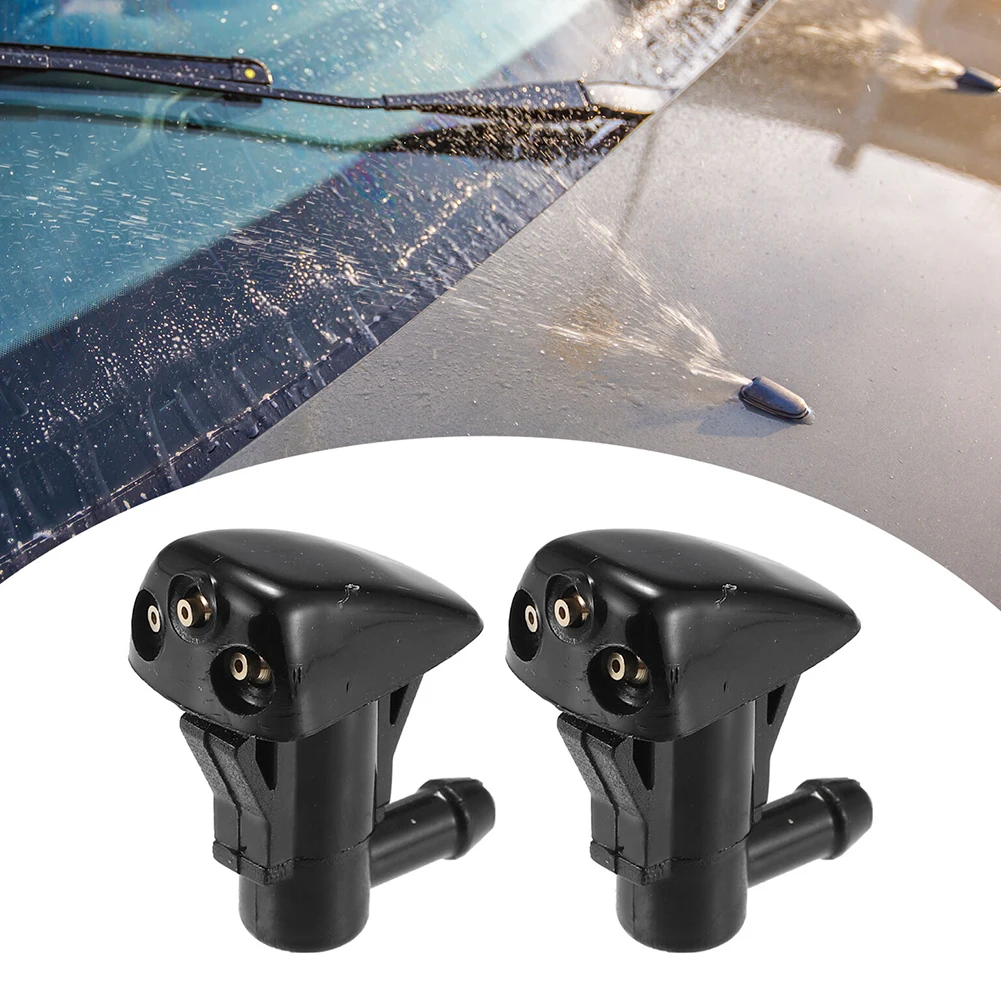 

2Pcs Black Car Windscreen Washer Jet Spray Nozzle 3x3.2cm #98630 2E100/98630 2E500 For KIA For Sportage MK2 JE/KM 2005-2010