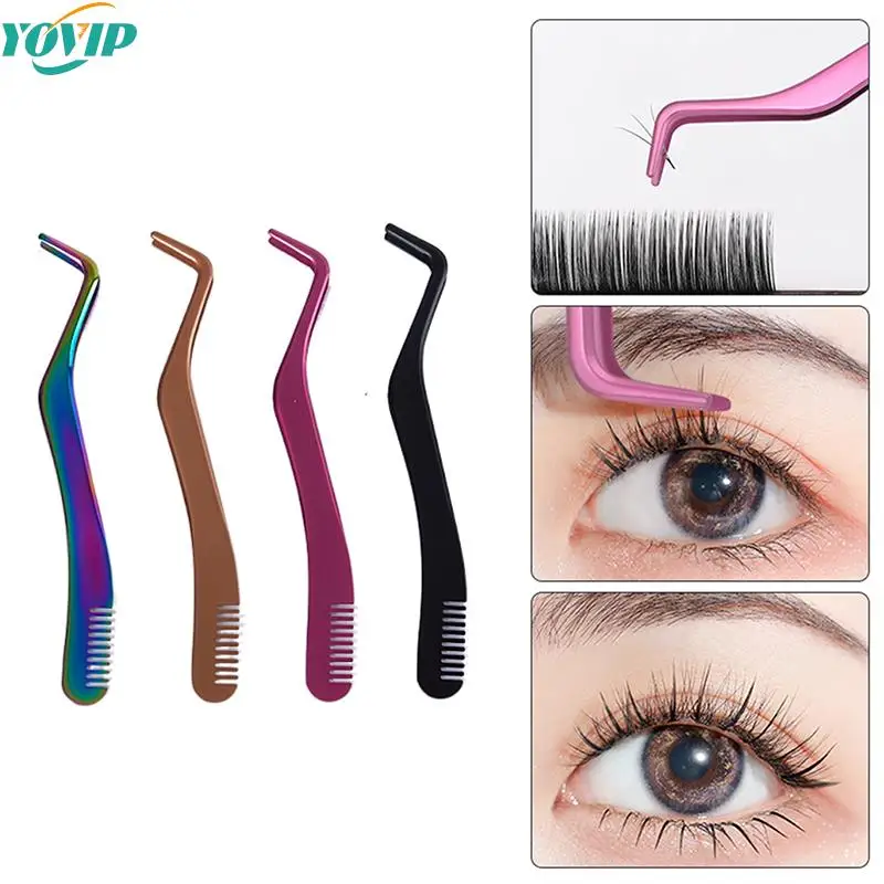 1pcs 2 In1 Eyelash Comb Tweezers Makeup Stainless Steel Non-Magnetic Pincet Volume 3d Lashes Extension Tweezers Tools With Comb
1pcs 2 In1 Eyelash Comb Tweezers Makeup Stainless Steel Non-Magnetic Pincet Volume 3d Lashes Extension Tweezers Tools With Comb