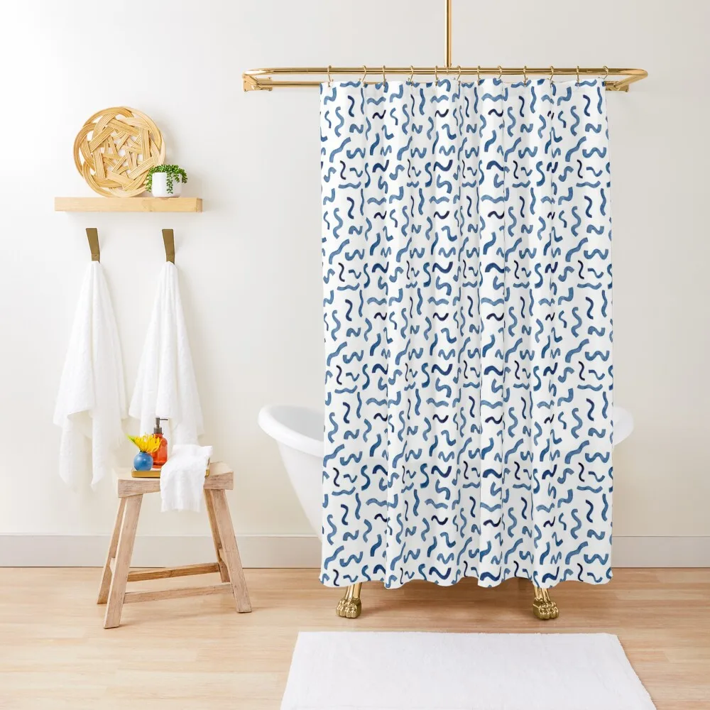 Squiggly Lines Shower Curtain For Bathrooms Bathroom Accessorys Waterproof Bath And Anti-Mold Curtain
Squiggly Lines Shower Curtain For Bathrooms Bathroom Accessorys Waterproof Bath And Anti-Mold Curtain