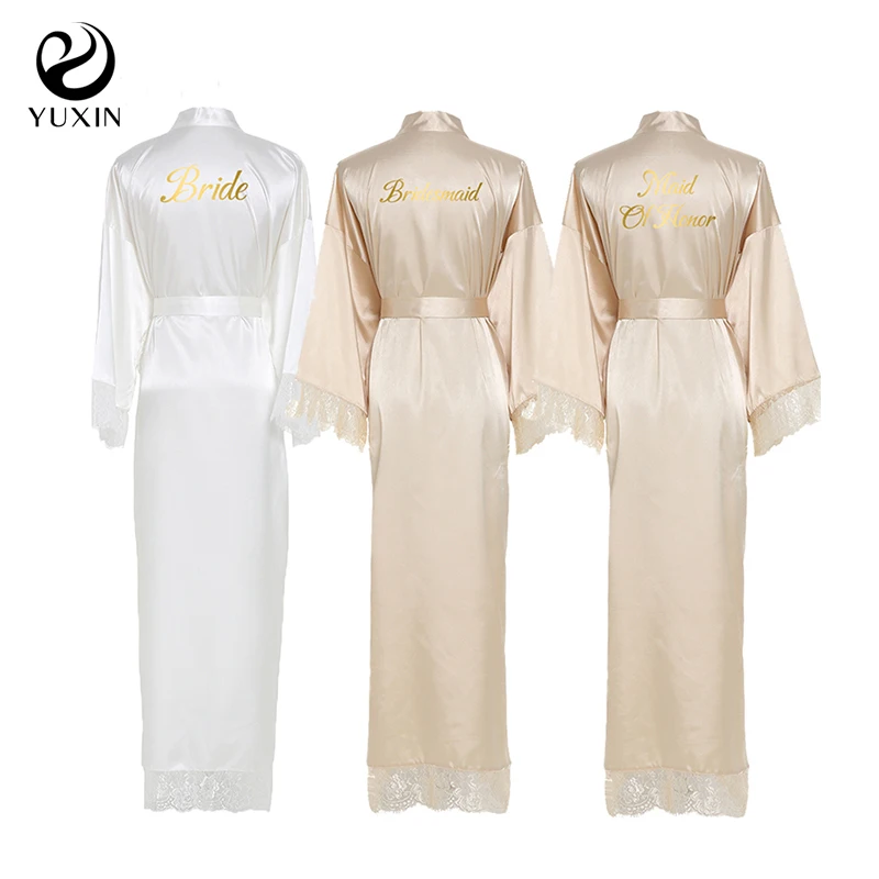 Шелковые атласные кружевные халаты, белые халаты подружки невесты, цвета шампанского, халаты подружки невесты, длинное свадебное платье, банный Халат
Шелковые атласные кружевные халаты, белые халаты подружки невесты, цвета шампанского, халаты подружки невесты, длинное свадебное платье, банный Халат