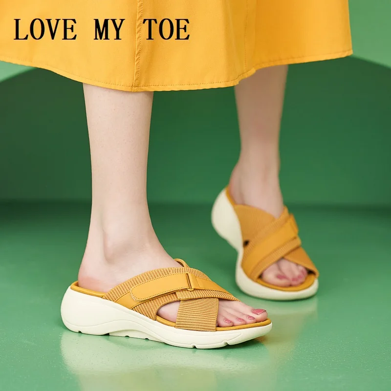 Women's Sandals Summer 2024 Casual Non-Slip Canvas Elastic Soft MD Platform Wedge High Heels Open Toe Slipper Beach Shoes Woman
Women's Sandals Summer 2024 Casual Non-Slip Canvas Elastic Soft MD Platform Wedge High Heels Open Toe Slipper Beach Shoes Woman