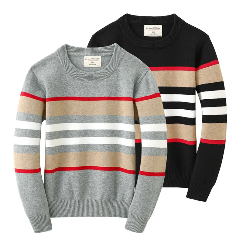 

Baby Boys Girls Stripe Sweaters Crewneck Kids Slouchy Soft Wool Clothing Boys Girls Autumn Winter Sweaters Pullover Top