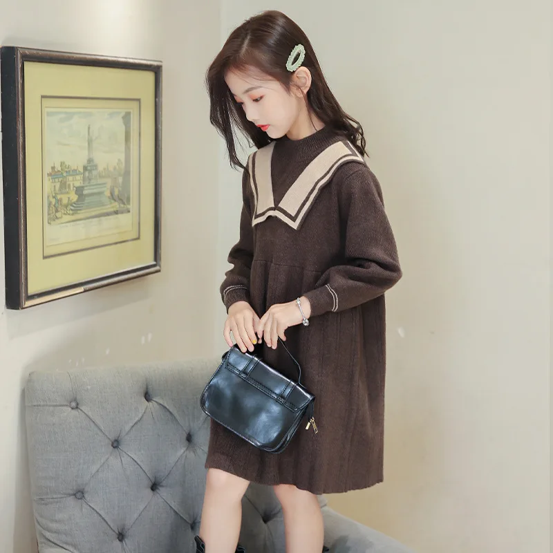 Girl Dress 2023 New Autumn Winter Korean Fashion Style Long Sweater Dress Baby Girl Long Sleeve Dress Girls Casual Dresses
Girl Dress 2023 New Autumn Winter Korean Fashion Style Long Sweater Dress Baby Girl Long Sleeve Dress Girls Casual Dresses