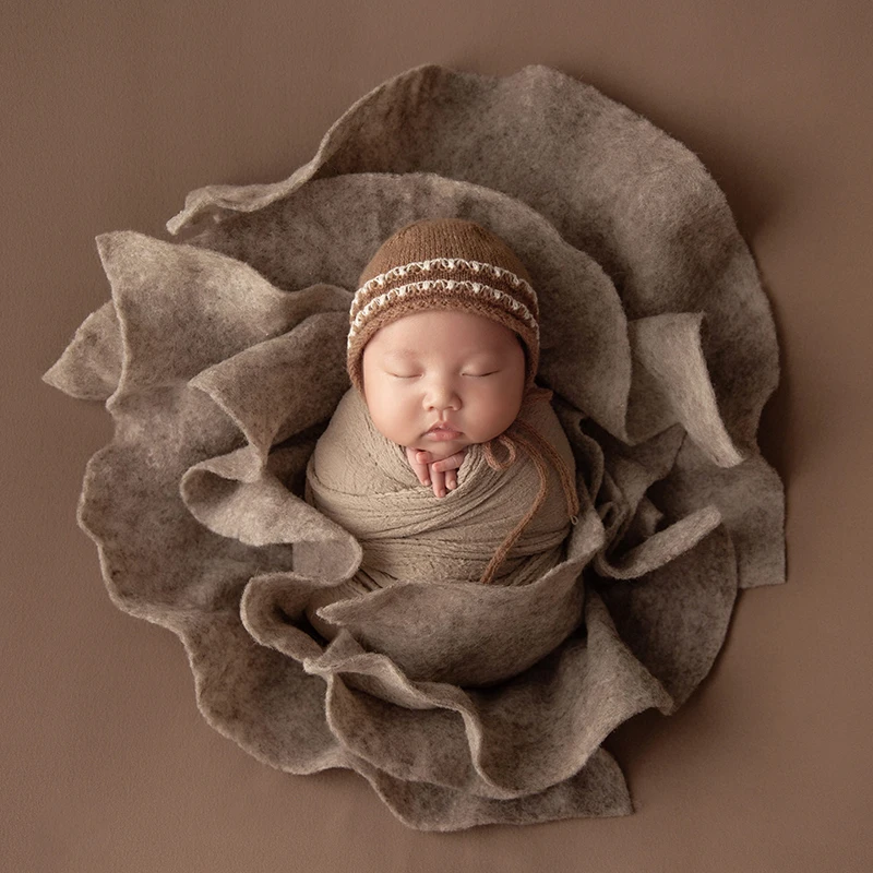 

Реквизит для детской фотосъемки Одеяло пеленка для новорожденных помощь в позировании ручной вязки головной убор реквизит для студийной детской творческой фотографии