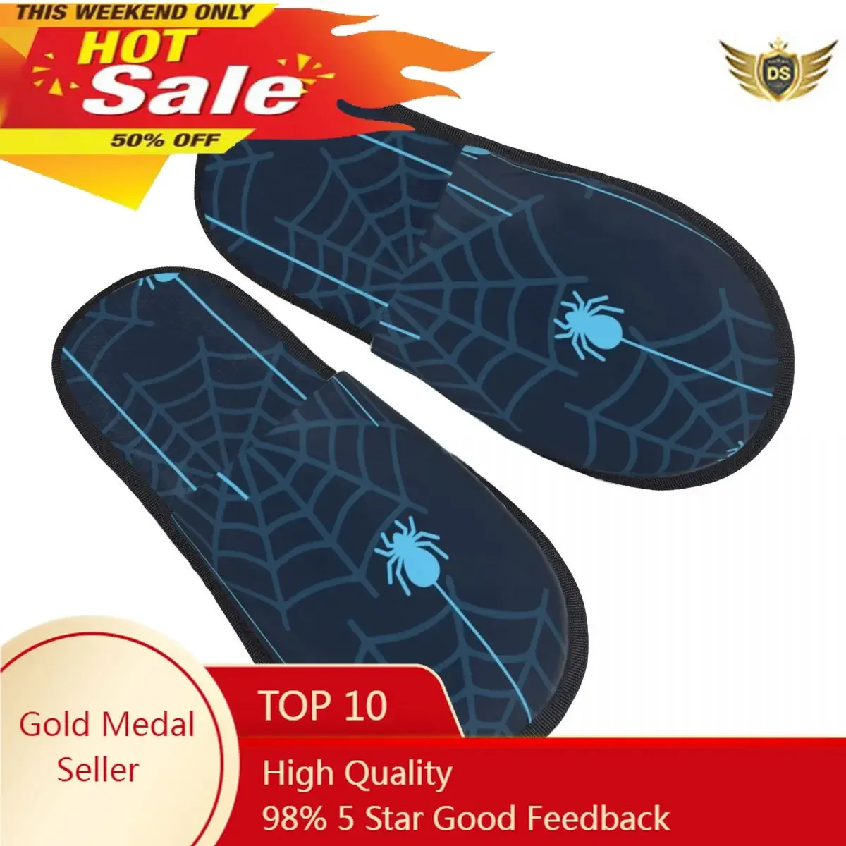 

Halloween Spider And Spider Web Slipper For Women Men Fluffy Winter Warm Slippers Indoor Slippers