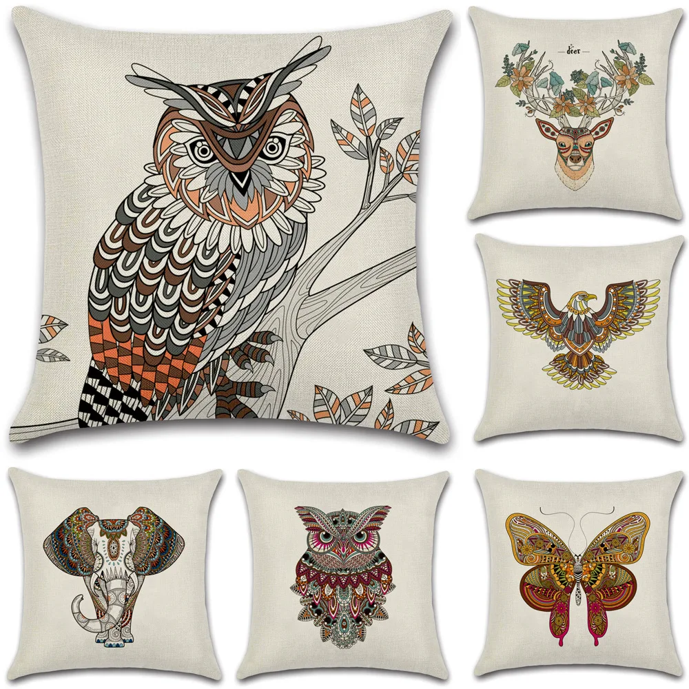 Cute Elephant Owl Pillow Case Boho Animal Cotton Linen Pillowcase for Pillow Sofa Bed Garden Chair Pillow Cover Home Decor 40x40
Cute Elephant Owl Pillow Case Boho Animal Cotton Linen Pillowcase for Pillow Sofa Bed Garden Chair Pillow Cover Home Decor 40x40