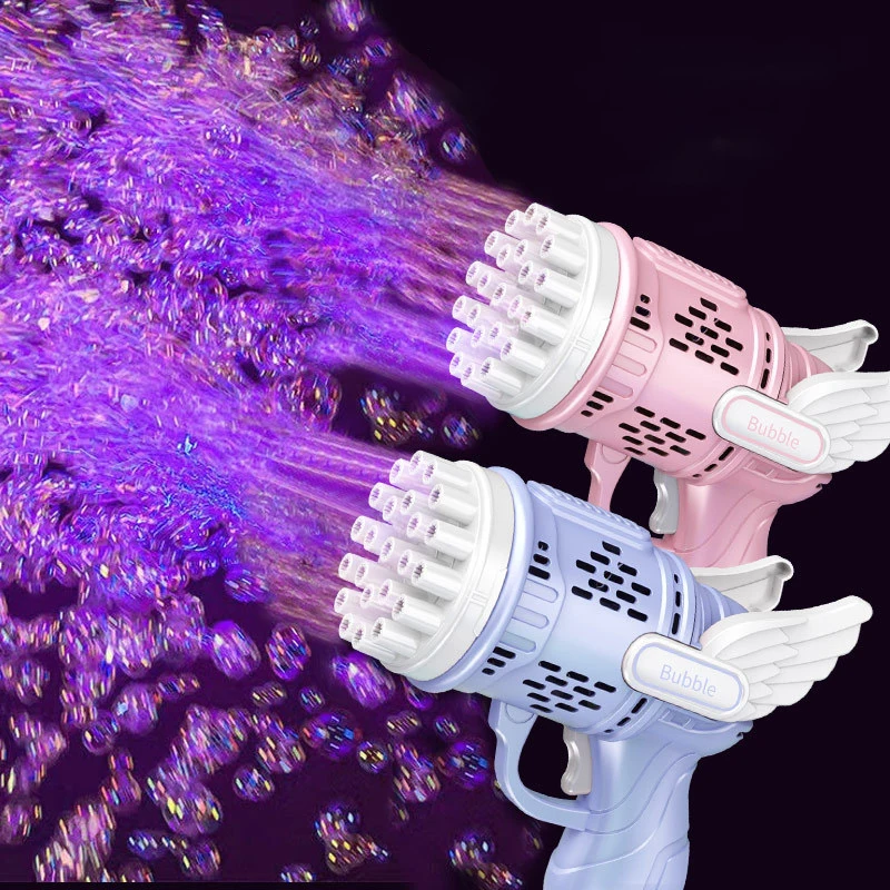 Bubble Gun Kids Toys Rocket 32 Holes Soap Bubbles Machine Gun Shape Automatic Blower With Light Outdoor Toy Gifts Party
Bubble Gun Kids Toys Rocket 32 Holes Soap Bubbles Machine Gun Shape Automatic Blower With Light Outdoor Toy Gifts Party