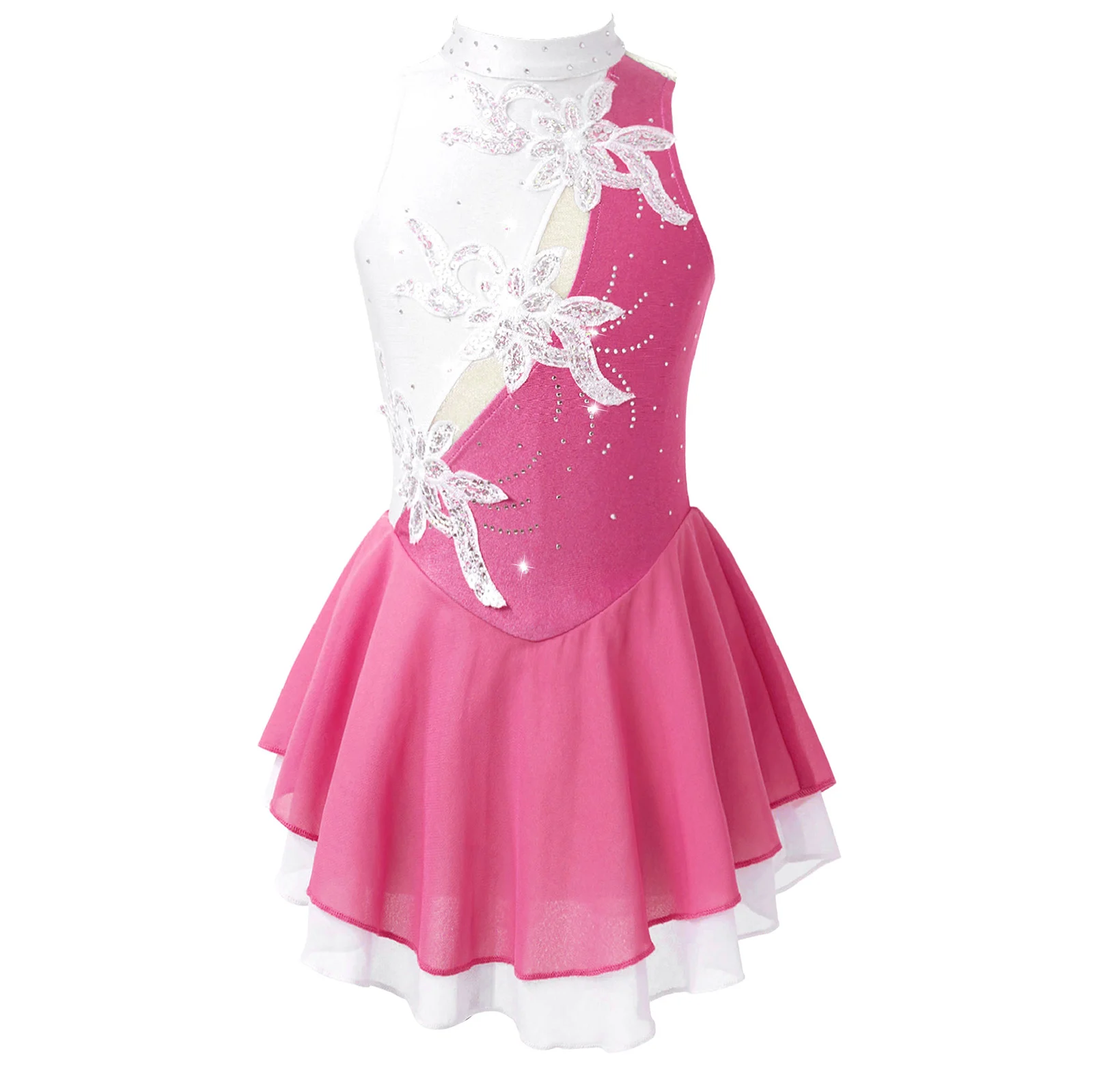 Kids Girls Ballet Tutu Dress Mesh Splice Hollow Back Figure Skating Costumes Gymnastics Dancewear for Contemporary Lyrical Dance
Kids Girls Ballet Tutu Dress Mesh Splice Hollow Back Figure Skating Costumes Gymnastics Dancewear for Contemporary Lyrical Dance