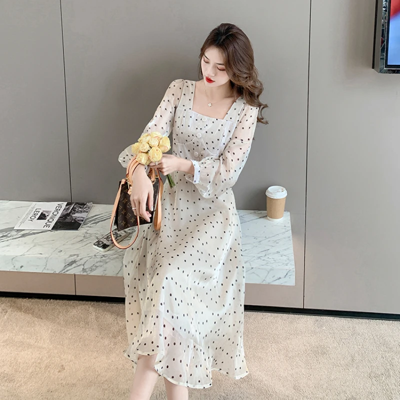 Spring New Gentle French Long Flare Sleeve Celebrity Chiffon Fairy Sexy Maxi Dress for Women White Vestido Vintage Square Collar
Spring New Gentle French Long Flare Sleeve Celebrity Chiffon Fairy Sexy Maxi Dress for Women White Vestido Vintage Square Collar