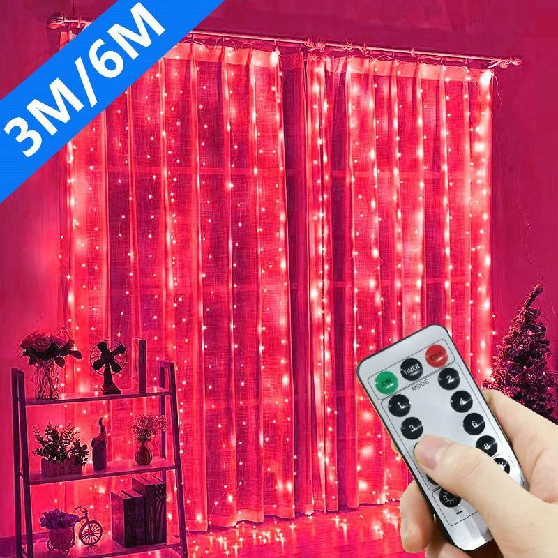 LED Garland Curtain Lights 8 Modes USB Remote Control Fairy Lights String Wedding Christmas Decor for Home Bedroom New Year Lamp
LED Garland Curtain Lights 8 Modes USB Remote Control Fairy Lights String Wedding Christmas Decor for Home Bedroom New Year Lamp