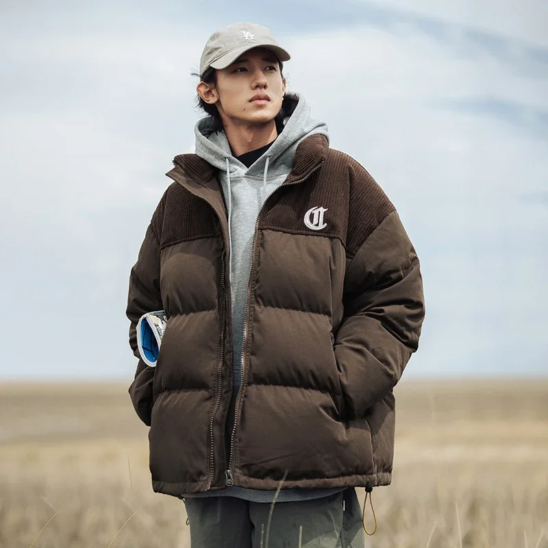 TFETTERS 2024 Winter Thickened Jacket Mens Corduroy Stand-up Collar Fashion Letter Embroidery Male Coat Casual Couples Clothes
TFETTERS 2024 Winter Thickened Jacket Mens Corduroy Stand-up Collar Fashion Letter Embroidery Male Coat Casual Couples Clothes