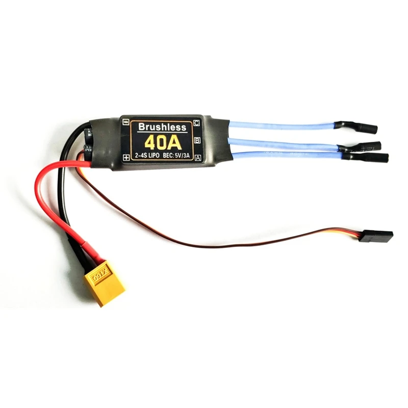 40A Brushless ESC XT60 Plug Durable RC Toys Components Accessories Speed Controller Motor FPV Quadcopter Helicopter
40A Brushless ESC XT60 Plug Durable RC Toys Components Accessories Speed Controller Motor FPV Quadcopter Helicopter