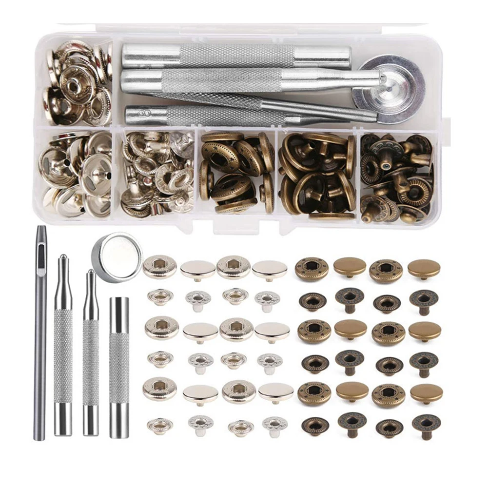Pure Copper Clothing Jacket Snap Button Set Metal Buckle with Tool Kit Simple and Easy to Operate Good Quality
Pure Copper Clothing Jacket Snap Button Set Metal Buckle with Tool Kit Simple and Easy to Operate Good Quality