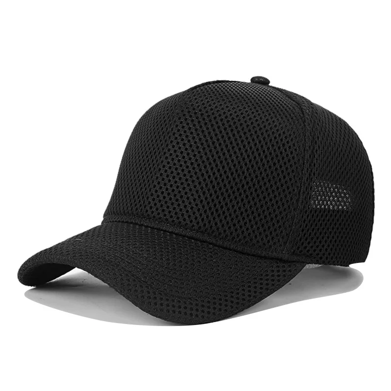 Men Thin Section High Top Baseball Cap Outdoor Sunscreen Sun Hat Full Mesh Big Head Circumference Duck Tongue Caps Free Shipping