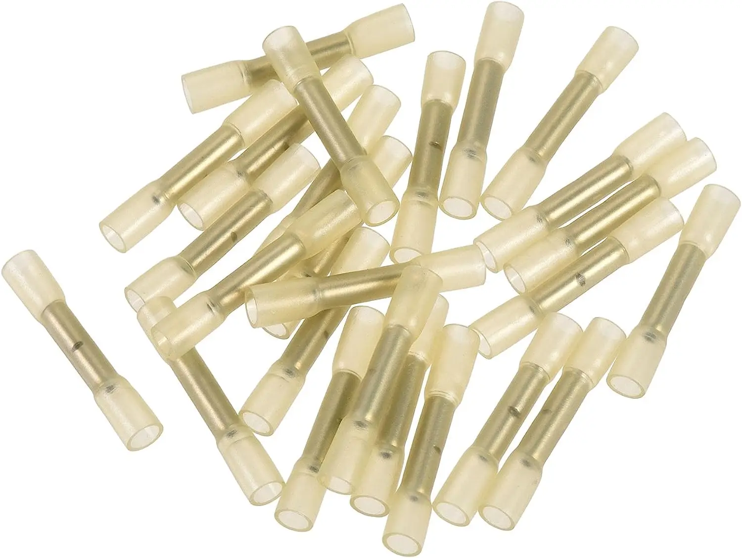 Keszoox Heat Shrink Wire Connectors Wire Crimp Connectors Yellow for 26-24 AWG 25Pcs
Keszoox Heat Shrink Wire Connectors Wire Crimp Connectors Yellow for 26-24 AWG 25Pcs
