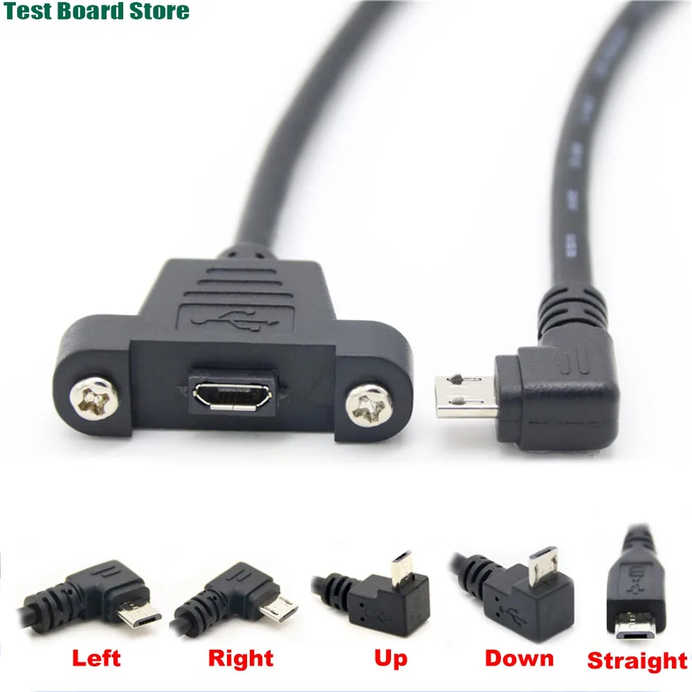 1Pce USB 2.0 micro 5P90 ° screw hole ear panel installation extension cable male to female data cable extension charging cable
1Pce USB 2.0 micro 5P90 ° screw hole ear panel installation extension cable male to female data cable extension charging cable
