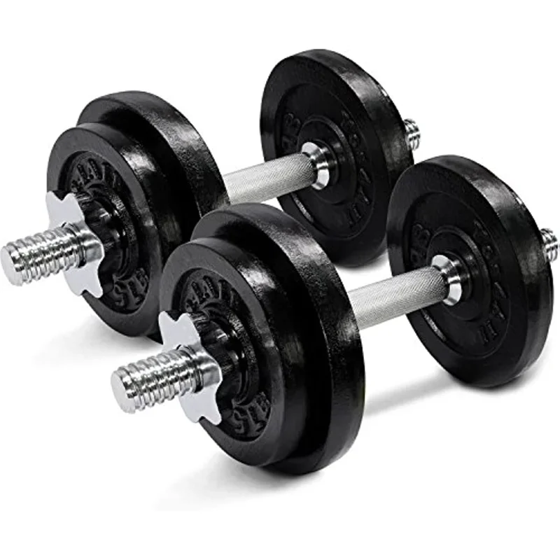 Adjustable Cast Iron Dumbbell - Set of 2 dumbbells (60 lbs total) 
Adjustable Cast Iron Dumbbell - Set of 2 dumbbells (60 lbs total)