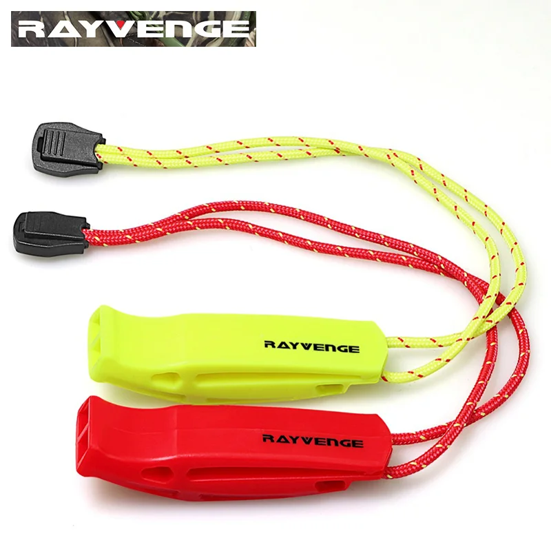 

RAYVENGE Safety Whistle with Lanyard for Boating Hiking Kayak Emergency Survival Life Vest Rescue Signaling Swimming sea sports