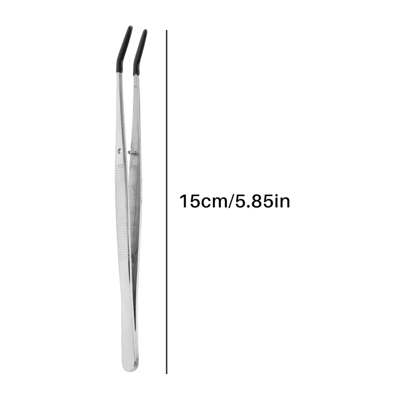 2 PCS Tweezers Curved Bent Rubber Tip Tweezers Stainless Steel Crafts Tweezers for Lab Jewelry Making
2 PCS Tweezers Curved Bent Rubber Tip Tweezers Stainless Steel Crafts Tweezers for Lab Jewelry Making