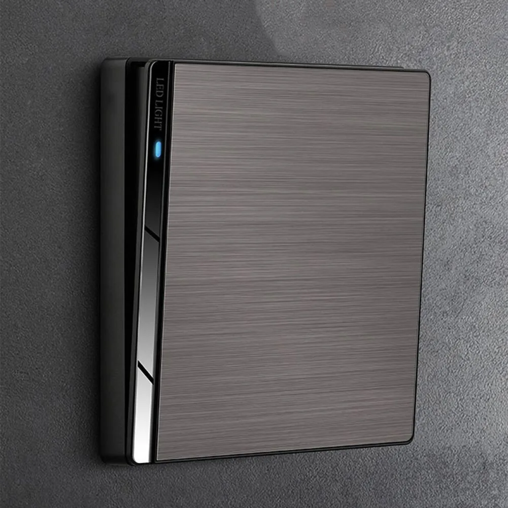 1/2/3/4Gang 1 Way Wall Light Switch LED Indicator Pass Through Switch Switched Black Stainless Steel Metal Panel
1/2/3/4Gang 1 Way Wall Light Switch LED Indicator Pass Through Switch Switched Black Stainless Steel Metal Panel