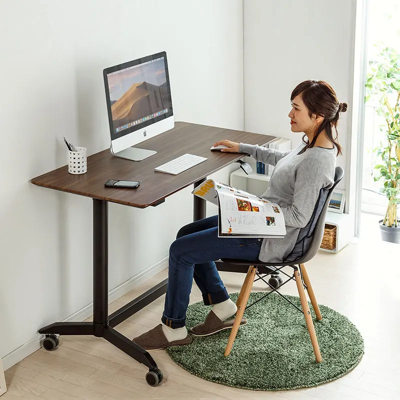 

Modern Height Adjustable Computer Desks Wheels Lift Removable Bed Computer Tables Simple Mesas De Computador Desk Furniture