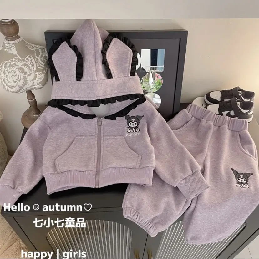 Anime Kawaii Sanrio Kuromi Cartoon Girls' Clothing Autumn Winter Children's Casual Sportswear Fashion Foreign Style Twopiece Set
Anime Kawaii Sanrio Kuromi Cartoon Girls' Clothing Autumn Winter Children's Casual Sportswear Fashion Foreign Style Twopiece Set