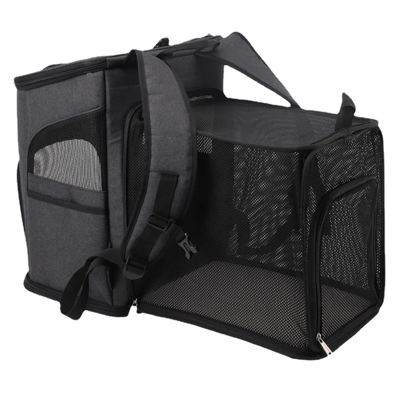 

Pet Backpack Cats Dog Travel Transport Expandable Large Capacity Breathable Foldable Portable Carrier Bag Pet Cat Puppy Supplies