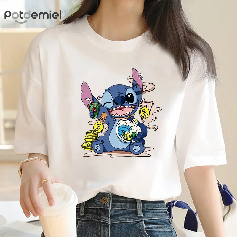 Kawaii Stitch Women's Cotton T-shirt Cartoon Print Short-Sleeve Top Cute T-shirt 90's Girl Street Wear Women Hippie Clothing
Kawaii Stitch Women's Cotton T-shirt Cartoon Print Short-Sleeve Top Cute T-shirt 90's Girl Street Wear Women Hippie Clothing