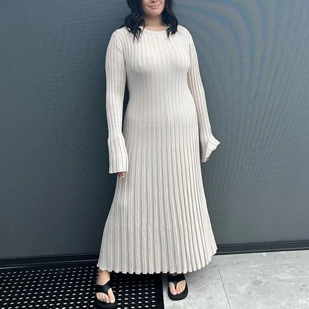Slim Fit Long Dress Stylish Women's Ribbed Maxi Dresses Solid Color Knitting Long Sleeve Slim Fit for Autumn Winter Women Autumn
Slim Fit Long Dress Stylish Women's Ribbed Maxi Dresses Solid Color Knitting Long Sleeve Slim Fit for Autumn Winter Women Autumn