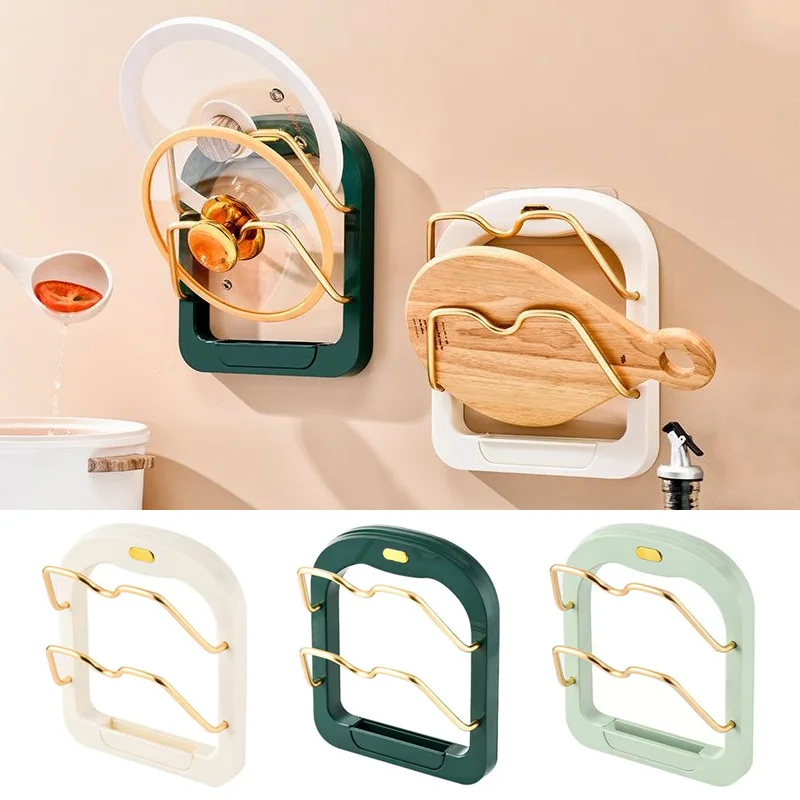 Kitchen Wall Mounted Pot Lid Storage Rack Double Layer Punch-Free Lid Holder Saving Space Kitchen Wall Shelf with Drain Tray
Kitchen Wall Mounted Pot Lid Storage Rack Double Layer Punch-Free Lid Holder Saving Space Kitchen Wall Shelf with Drain Tray